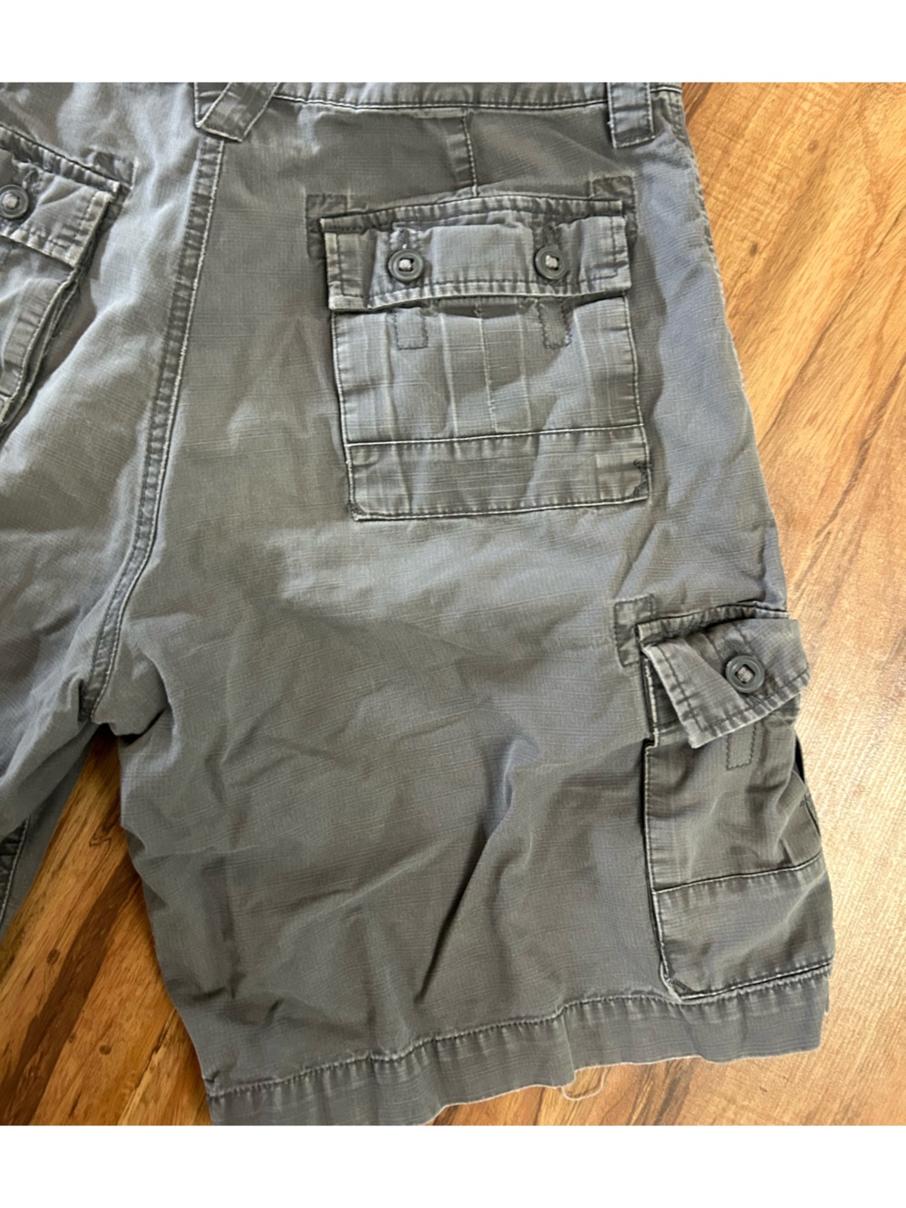 Vintage Y2K Harley Davison Embroidered Cargo Shorts Grey Mens Size 32 - Picture 4 of 13